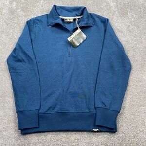 Jeep Blue Gladiator Fleece 1/4 Zip Sweatshirt Mens Small J325-3002 NWT